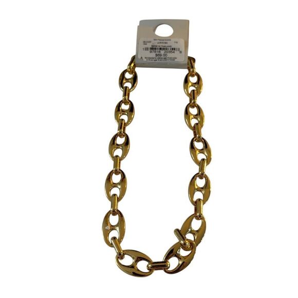 Striking Gold Tone Chain Link Choker. - Picture 5 of 5